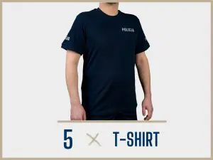 5 x T-shirt Policyjny Regulaminowy