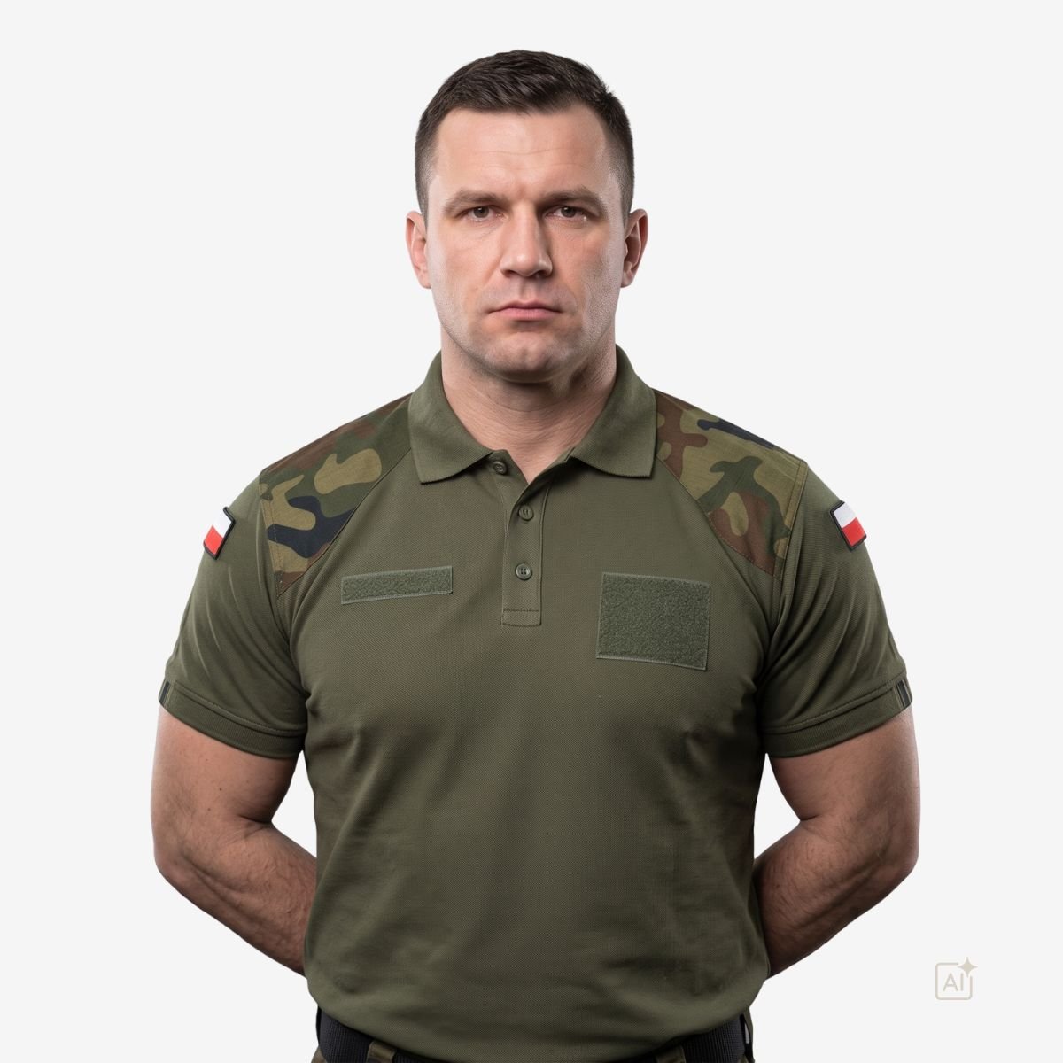 Koszulka Polo męska, kolor Khaki, Wojsko Polskie