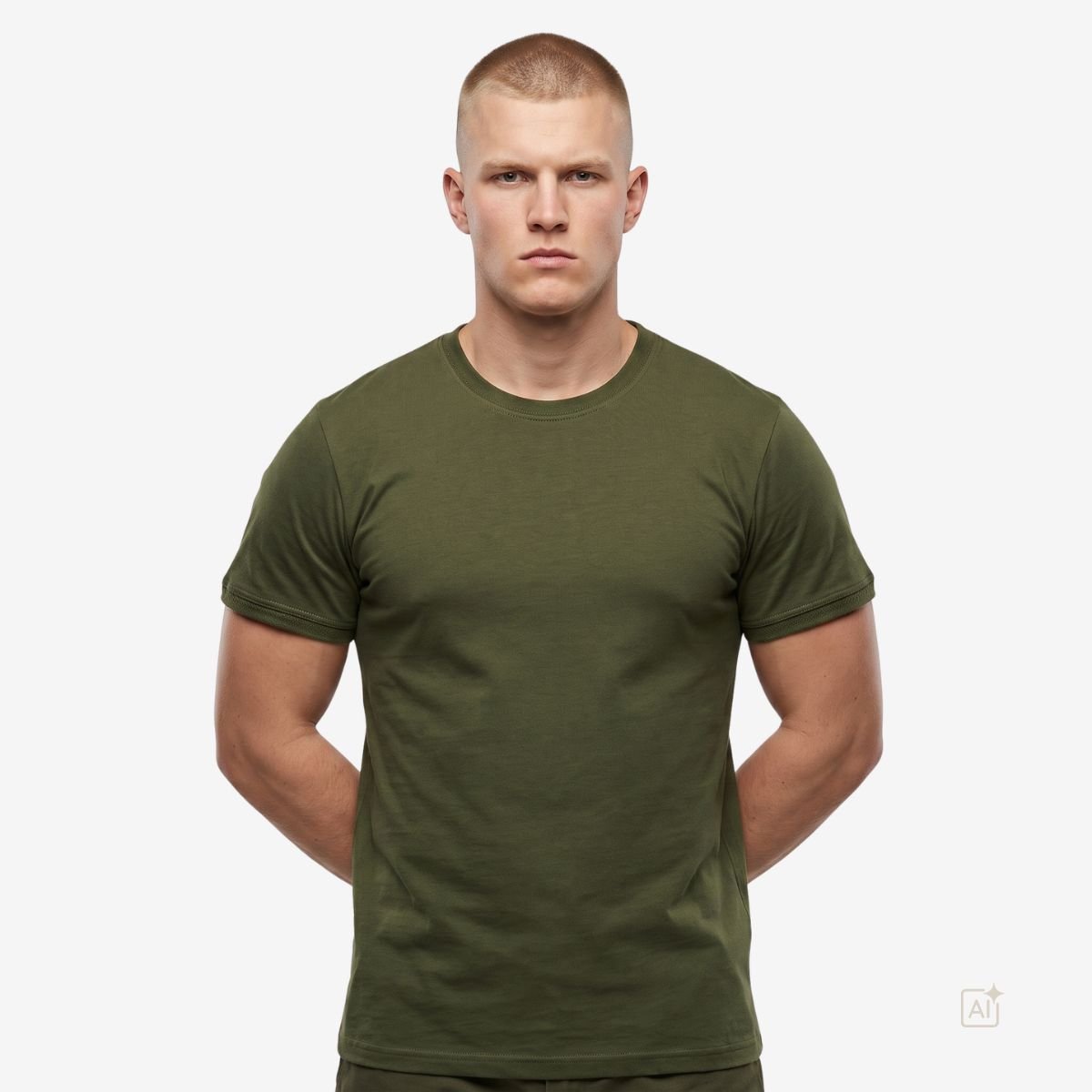 Koszulka T-shirt męska, kolor Khaki, Wojsko 100% bawełna