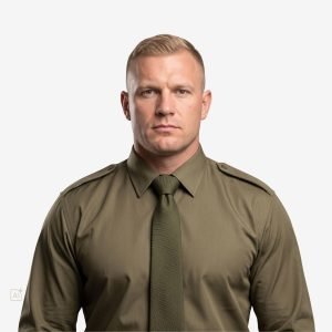 Krawat WOJSKOWY Wojsk Lądowych khaki straż graniczna - Wojsko Polskie. - obrazek 7